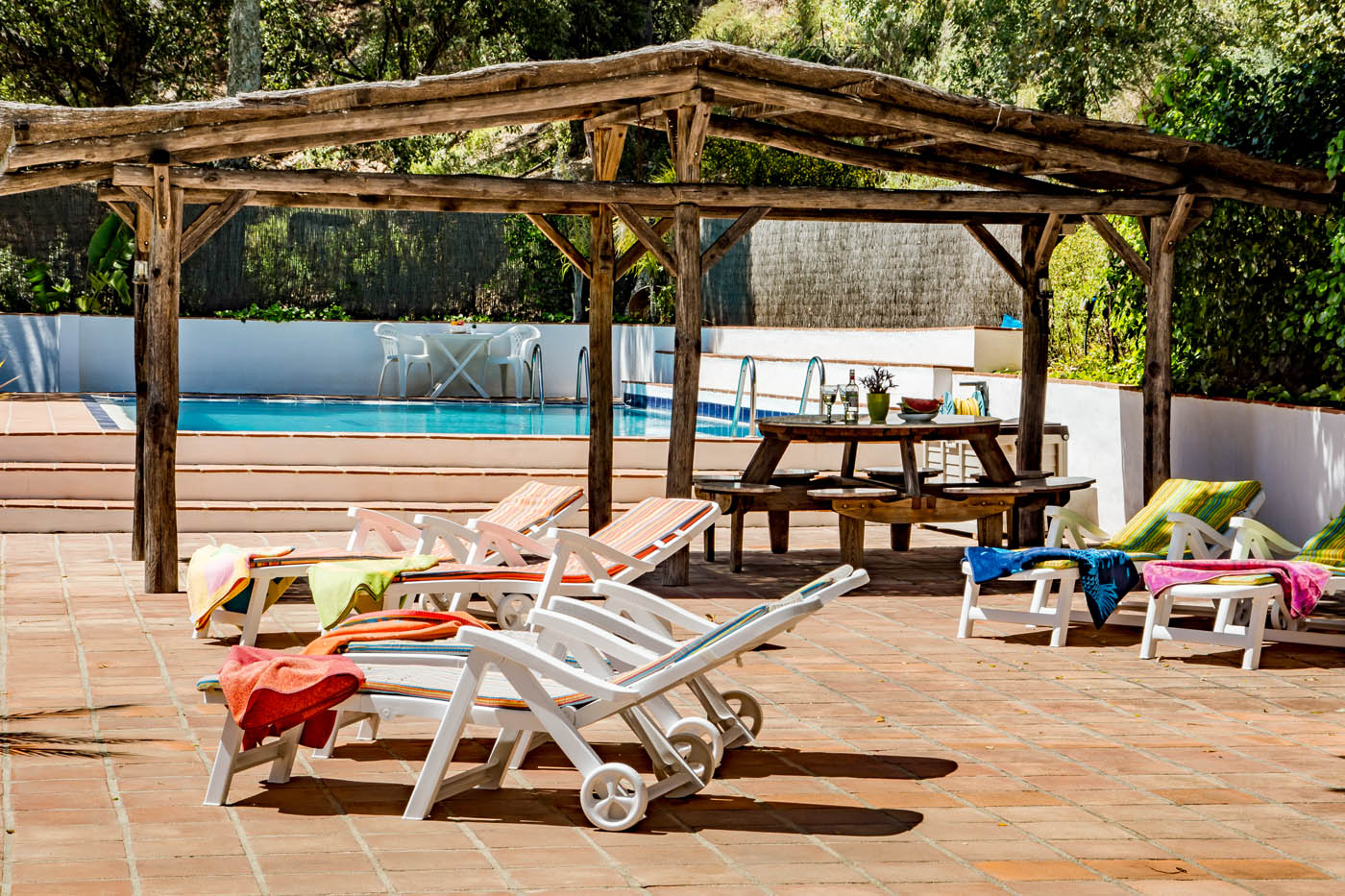 Shaded areas and terraces